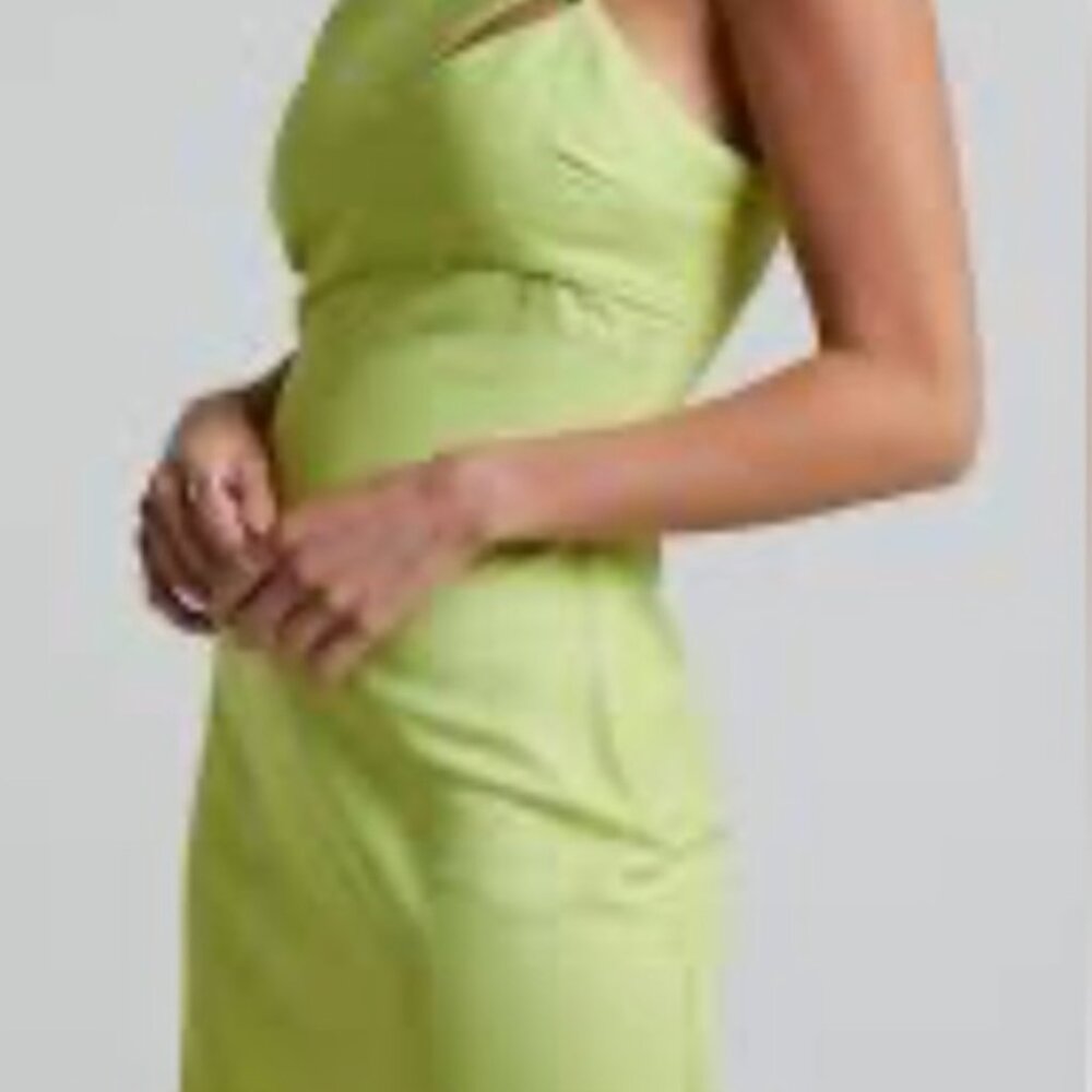 Showpo Patchico split bust linen mini dress